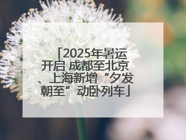 2025年暑运开启 成都至北京、上海新增“夕发朝至”动卧列车