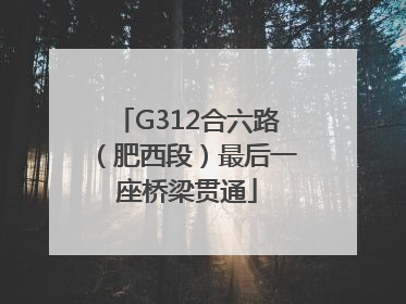 G312合六路（肥西段）最后一座桥梁贯通